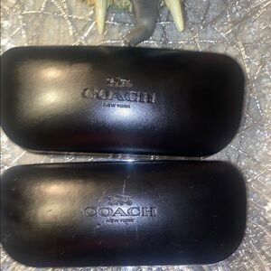 COACH Elegant Black Eyeglass Cases (2)